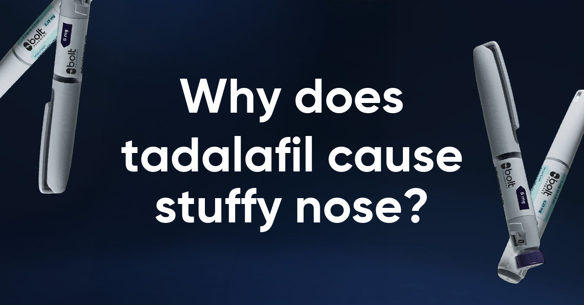 why does tadalafil cause stuffy nose