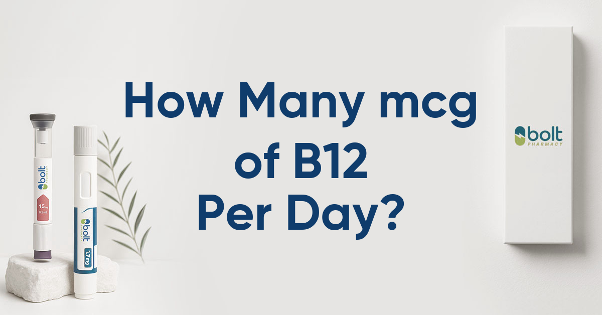 how many mcg of b12 per day