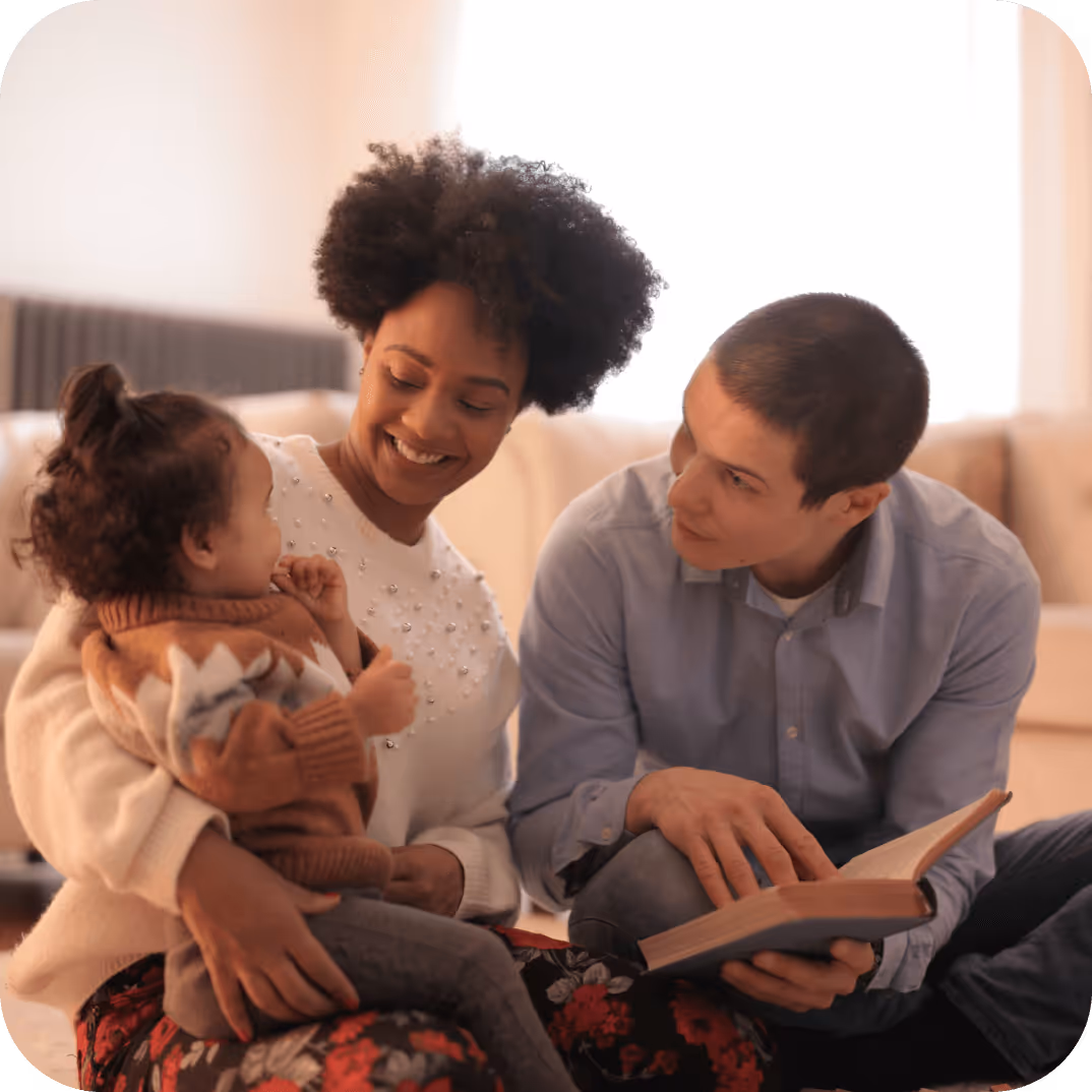 Happy family enjoying homeownership in California