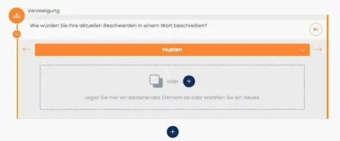 Animation für mehr Verzweigungen. Maus clickt sich durch ein Verzweigungselement
