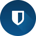 Schild Icon auf blauen Hintergrund