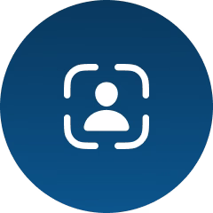 Bio Icon auf blauen Hintergrund