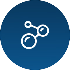 Network Icon auf blauen Hintergrund