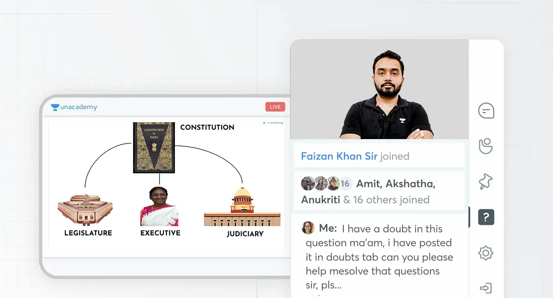 Image of the online class in Unacademy app