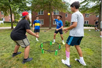 Children advancing skills through camp training