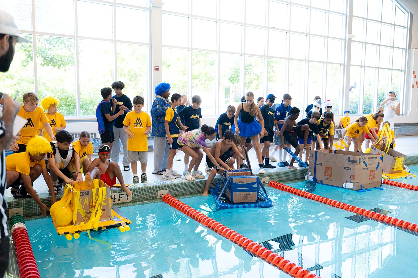 Camp activities building strength and confidence