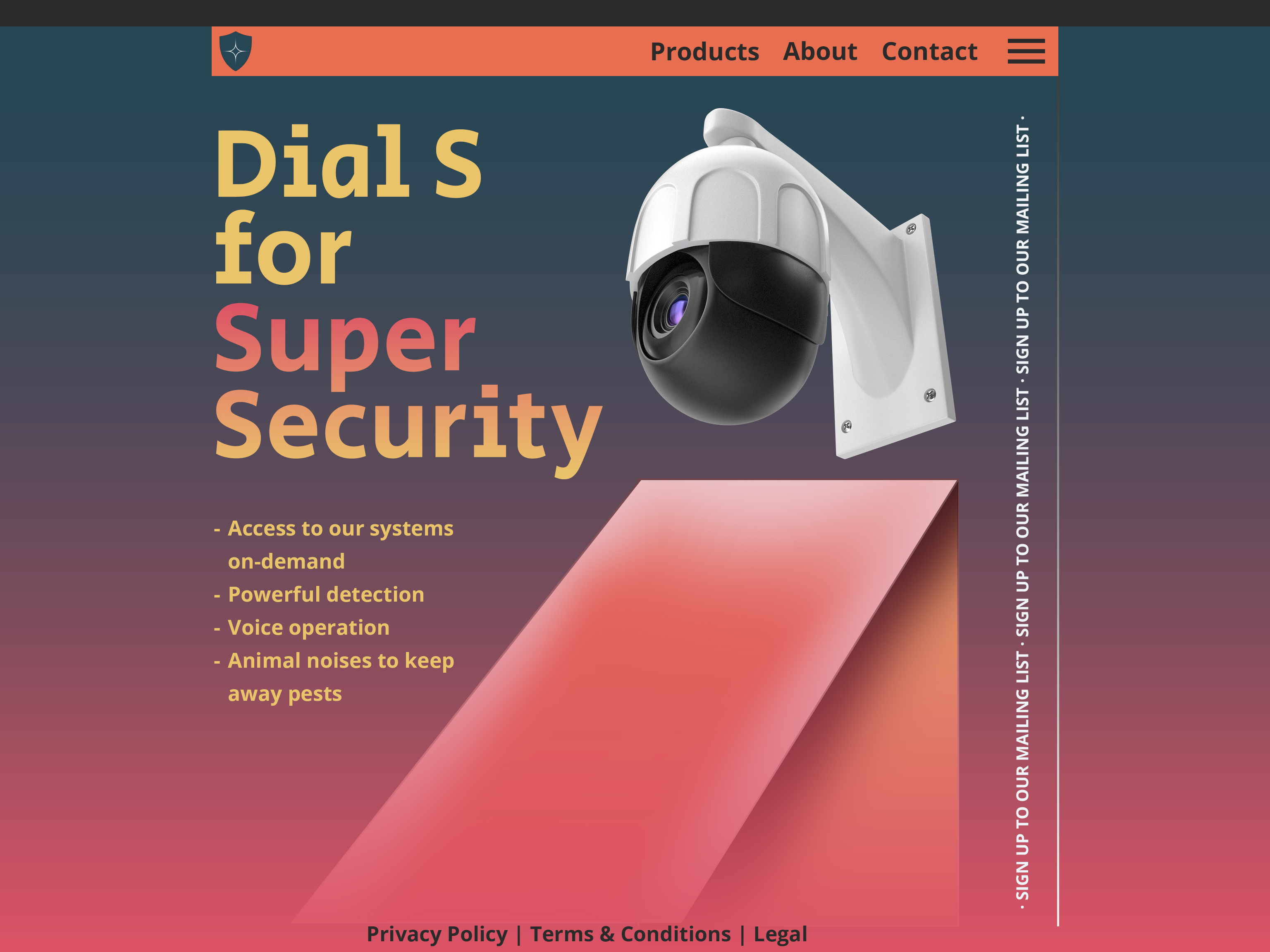 Security website design thumbnail