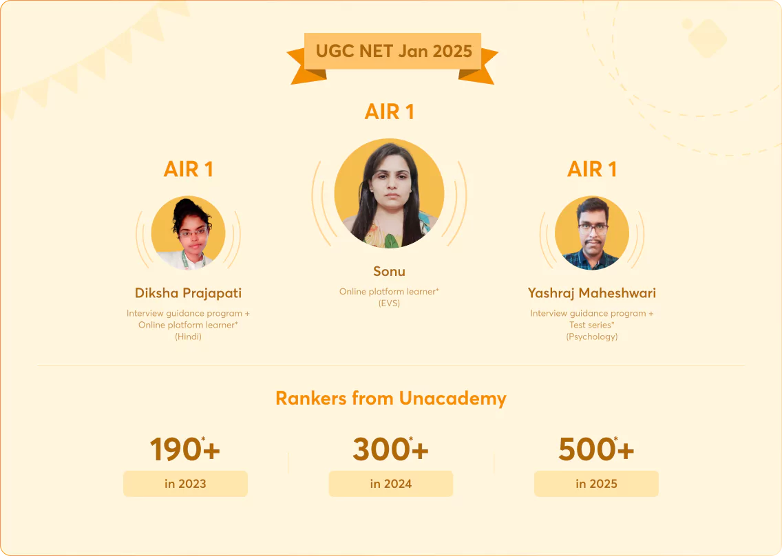 Top ranker from Unacademy from NET