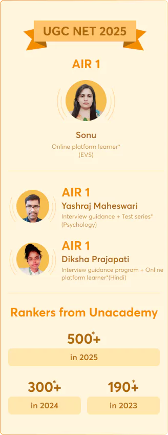 Unacademy rankers in NET