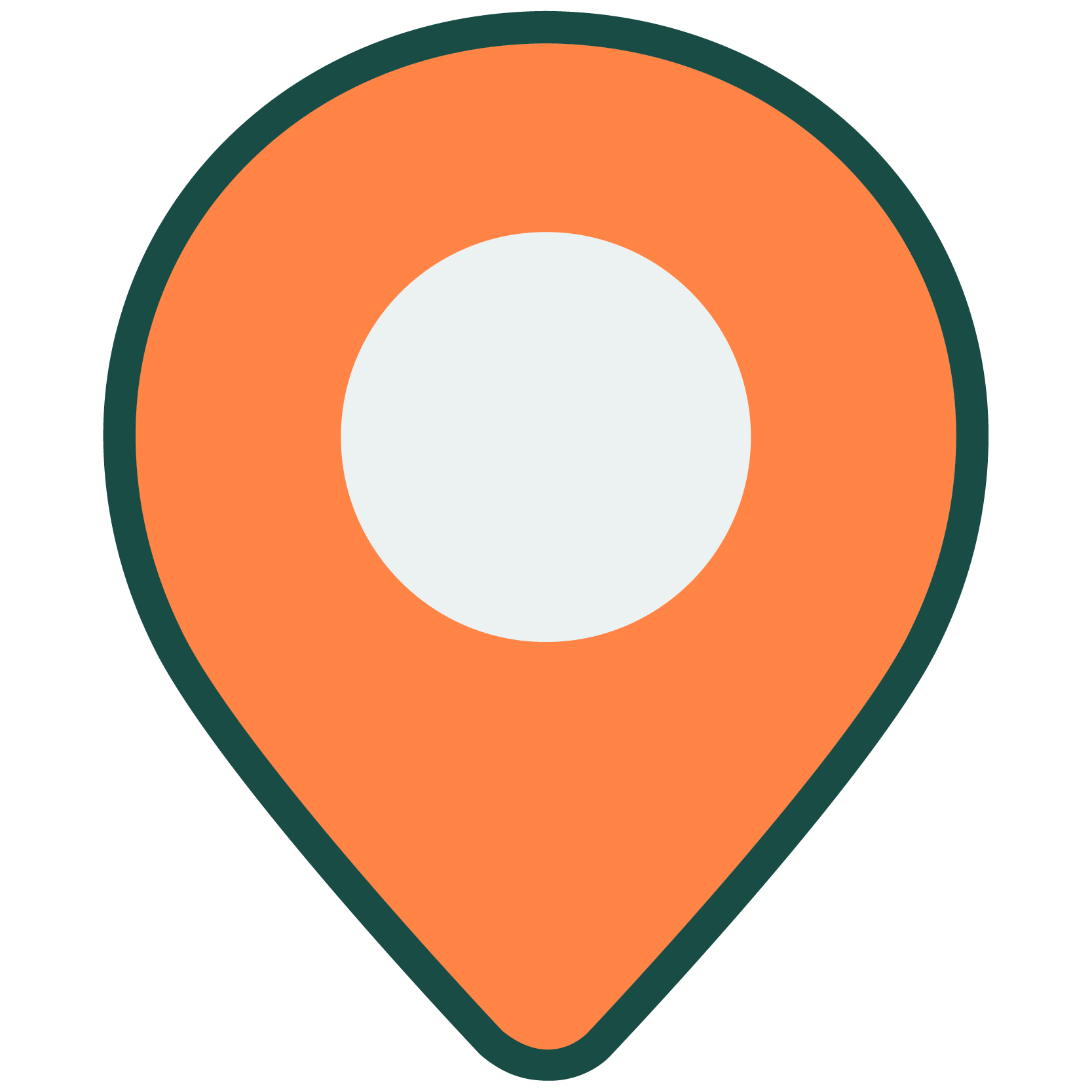5C-Owned orange map pin