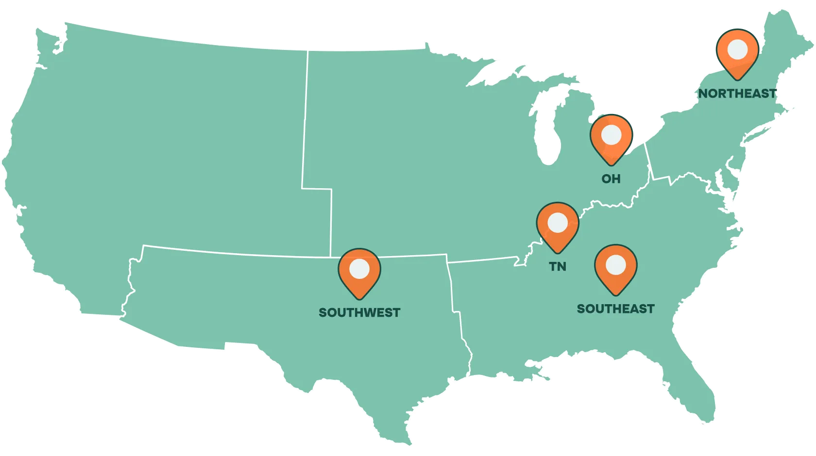 5C data center locations map