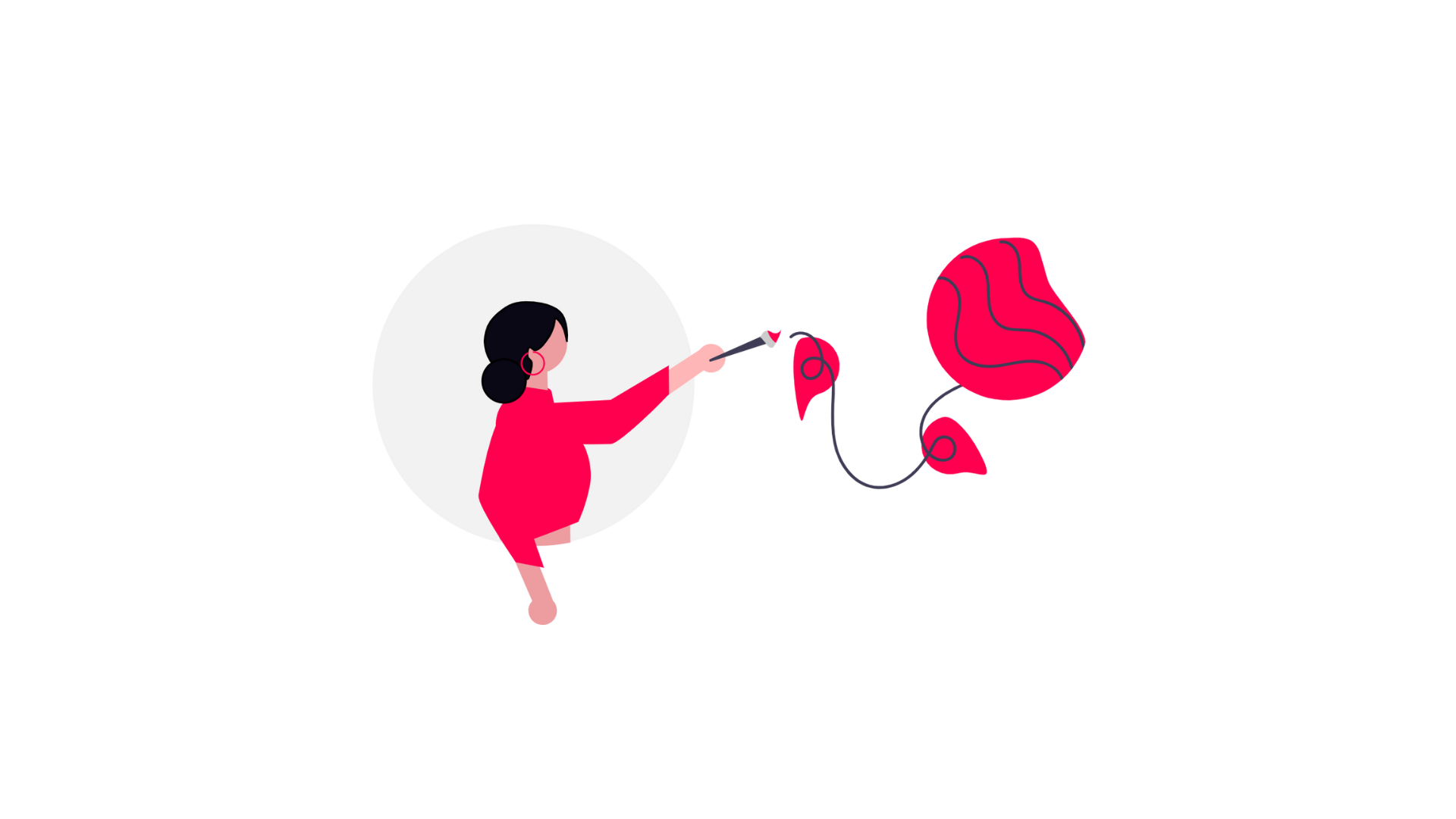 A woman with a kite