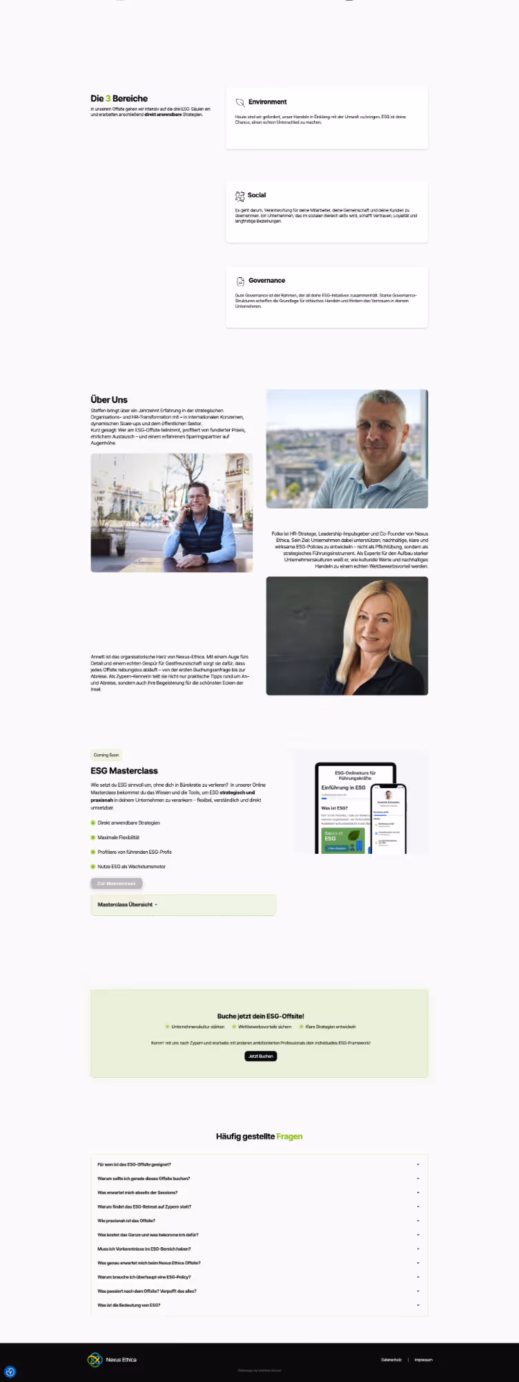 Website Screenshot von Nexus Ethica