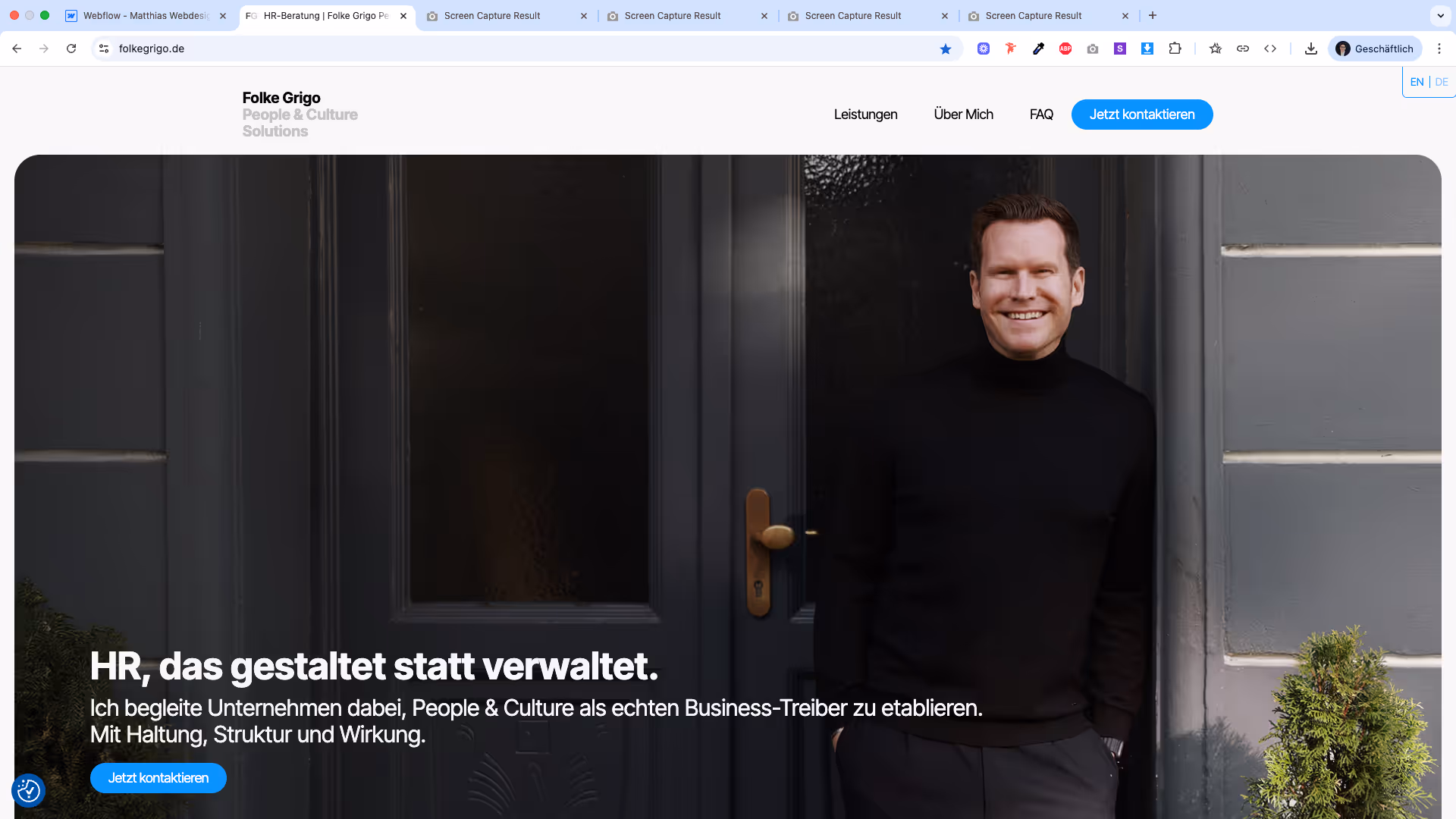 Webdesign Hero Section Folke Grigo
