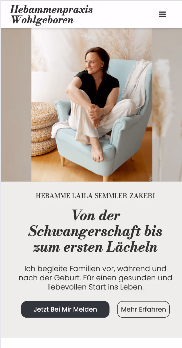 Mobile Webdesign Laila Semmler-Zakeri