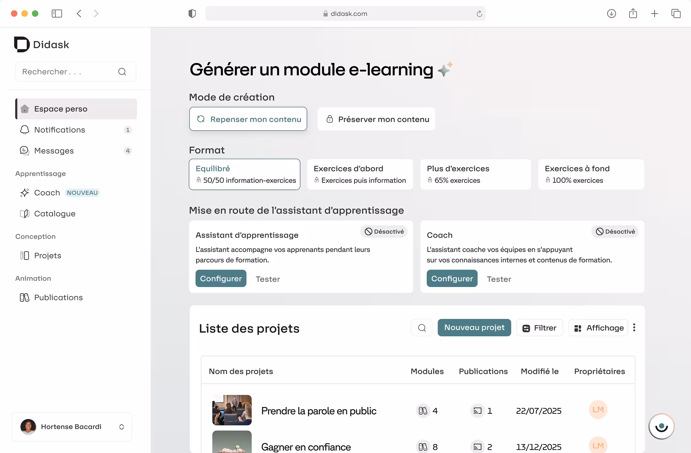 Didask Dashboard