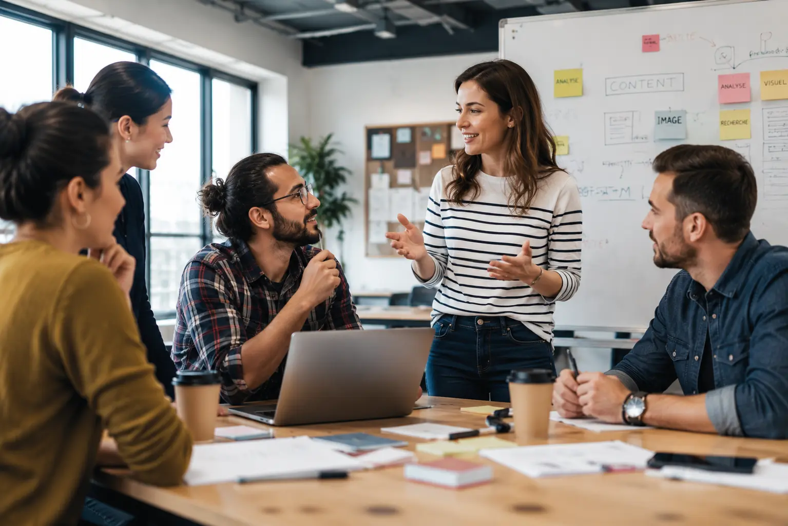 Collaborateurs terrain filmant une astuce metier sur smartphone pour le social learning