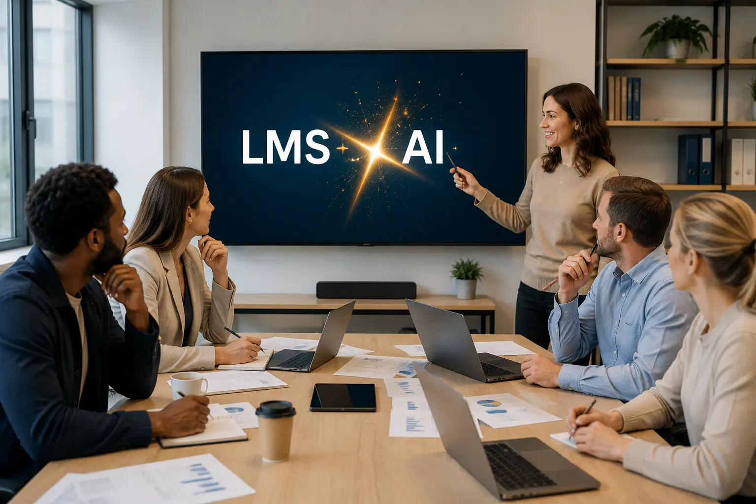 L&D decision-maker comparing the AI features of an LMS for frontline teams in 2026