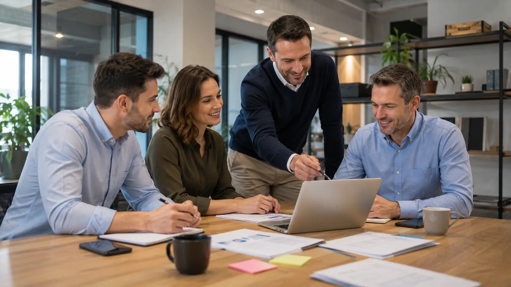 Dirigeant de PME consultant une plateforme LMS pour former ses équipes rapidement