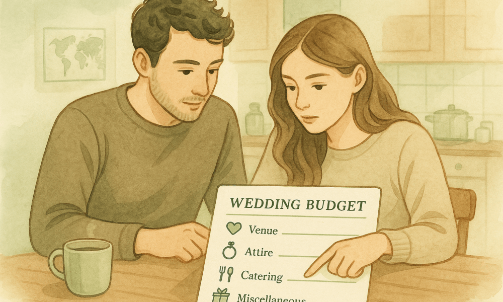 Tableau comparatif des prix de mariage en 2023 dans différentes régions.