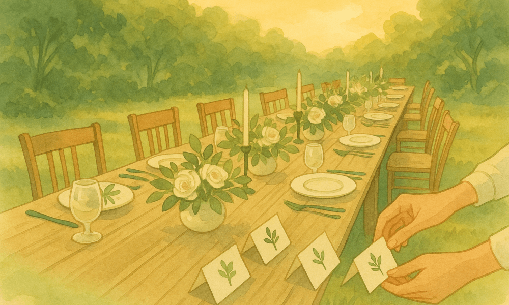 Décoration élégante de table pour mariage, avec des fleurs et des accessoires raffinés.