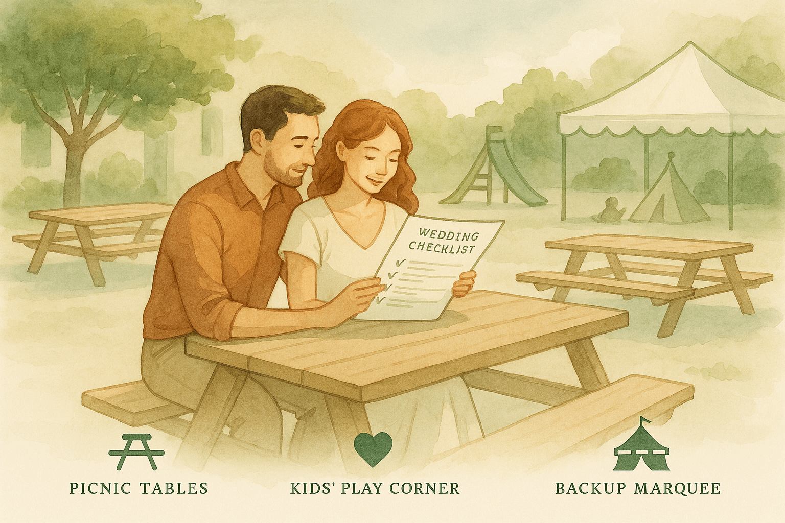 Image d'une journée de mariage avec des décorations florales et des invités célébrant l'amour.