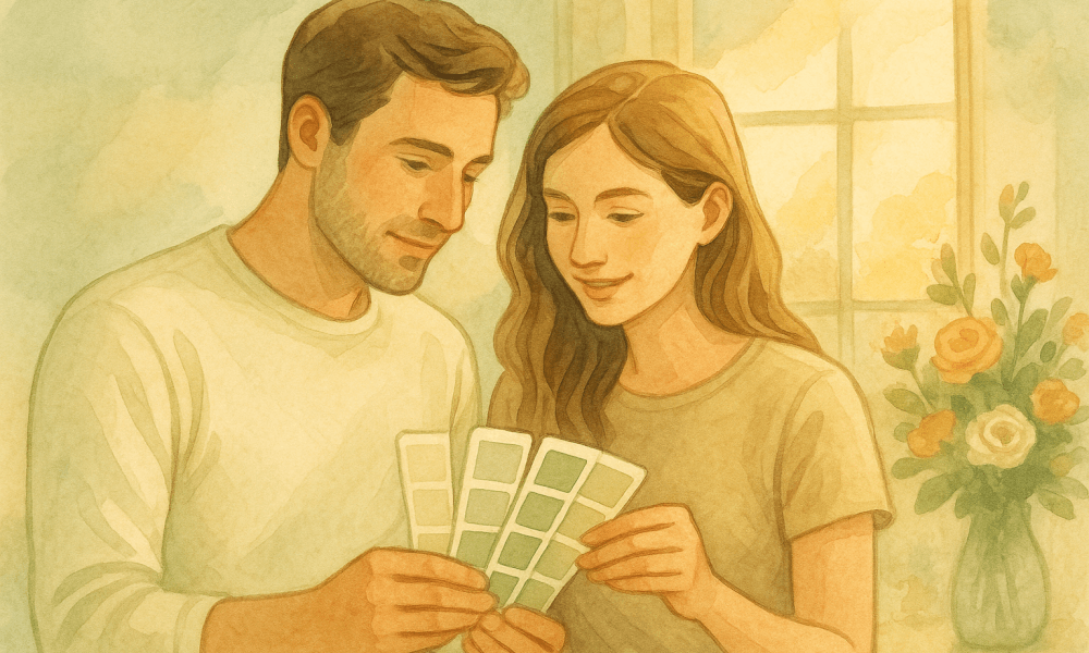 Color palette for a wedding with elegant and trendy options.