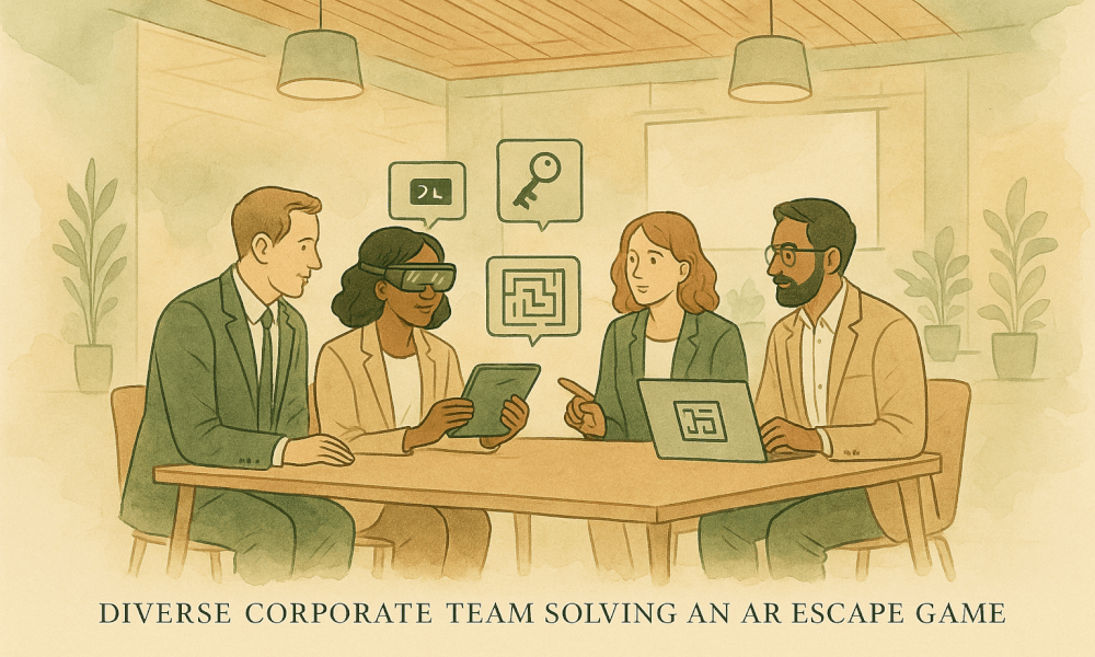 Illustration depicting a dynamic animation to strengthen corporate identity.