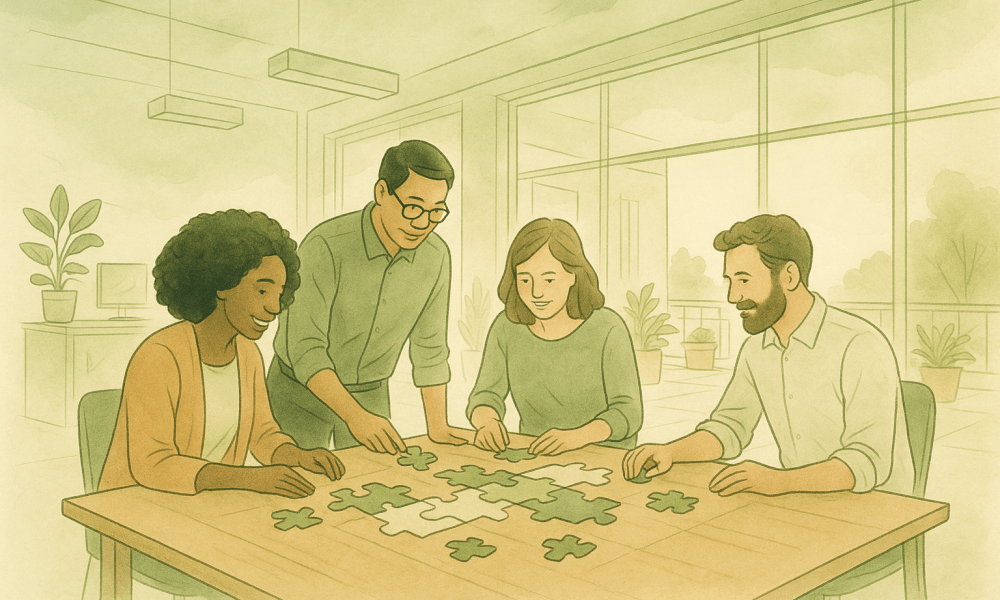 Image illustrating team-building ideas with innovative group activities to strengthen team cohesion.