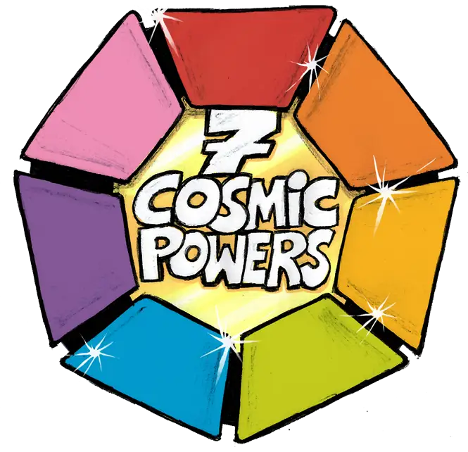 The 7 Cosmic Powers symbol with 7 colours.