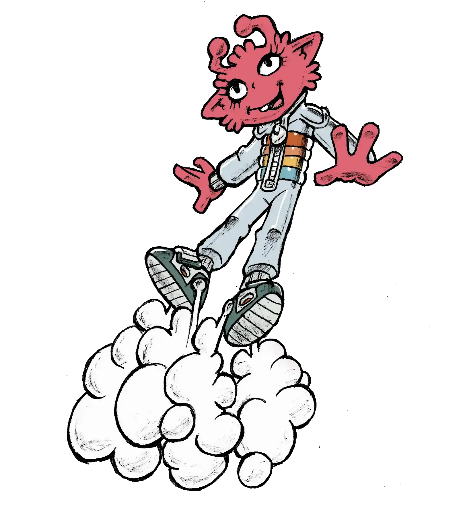 The emotosphere character Mira, floating in space.