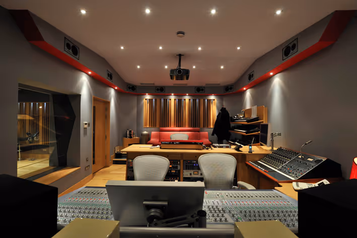 White Mark designed recording studio. Karism Paris France