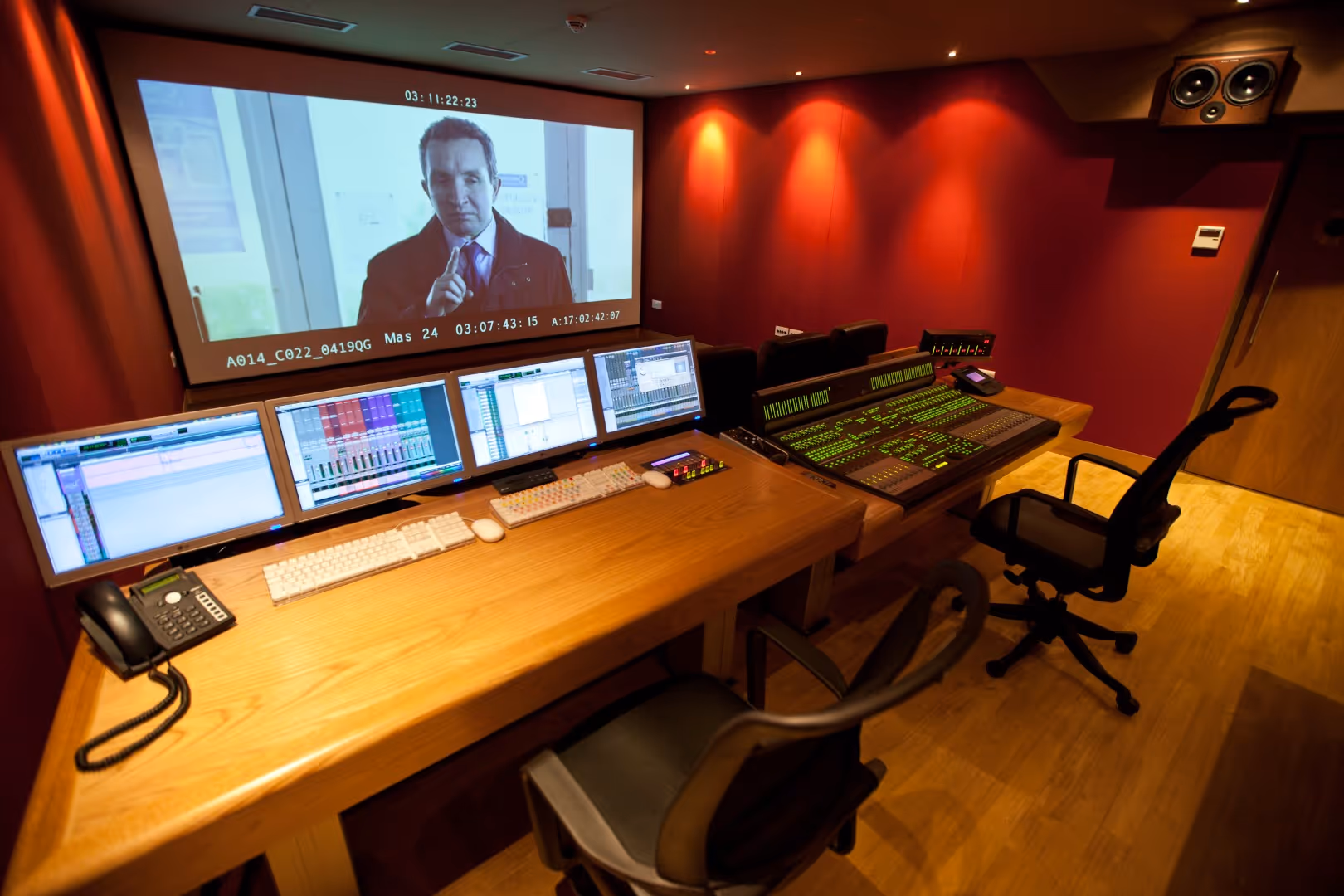 Spool Post - White Mark designed post production control room