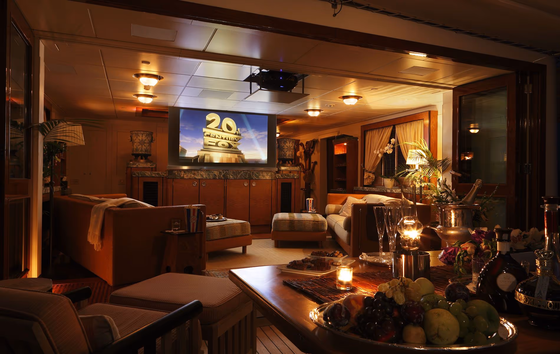 Luxury motor yacht interior av system installation by White Mark