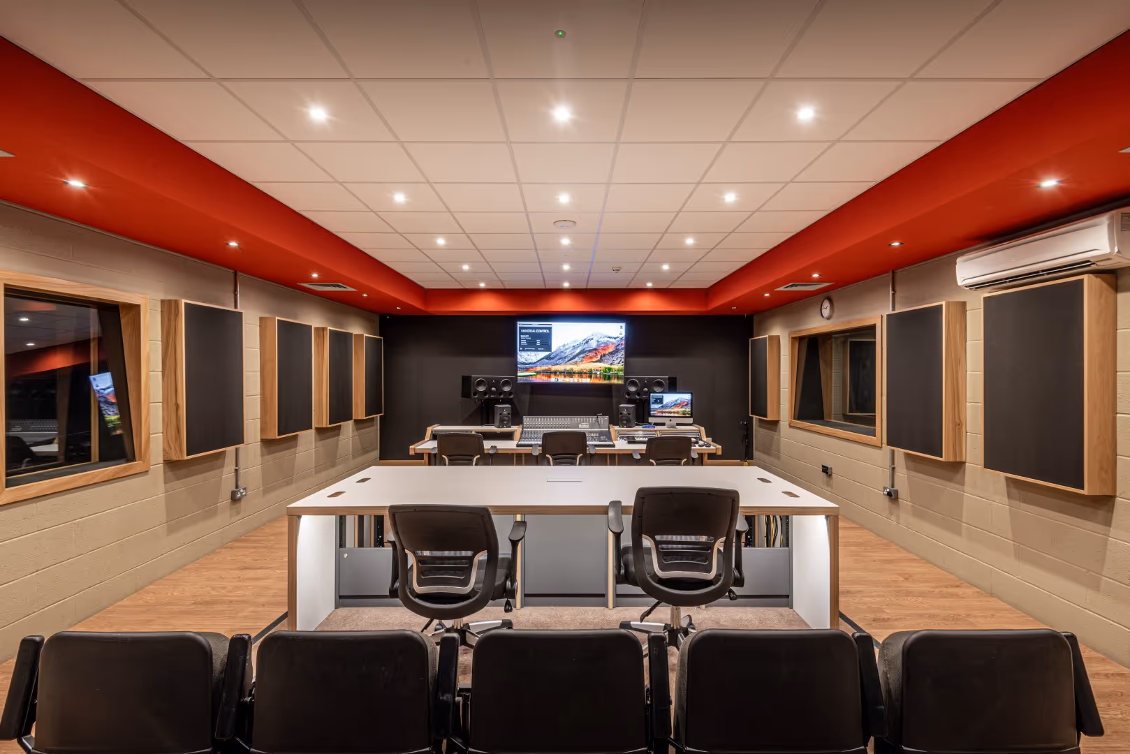Metronome - white mark designed recording studio control room