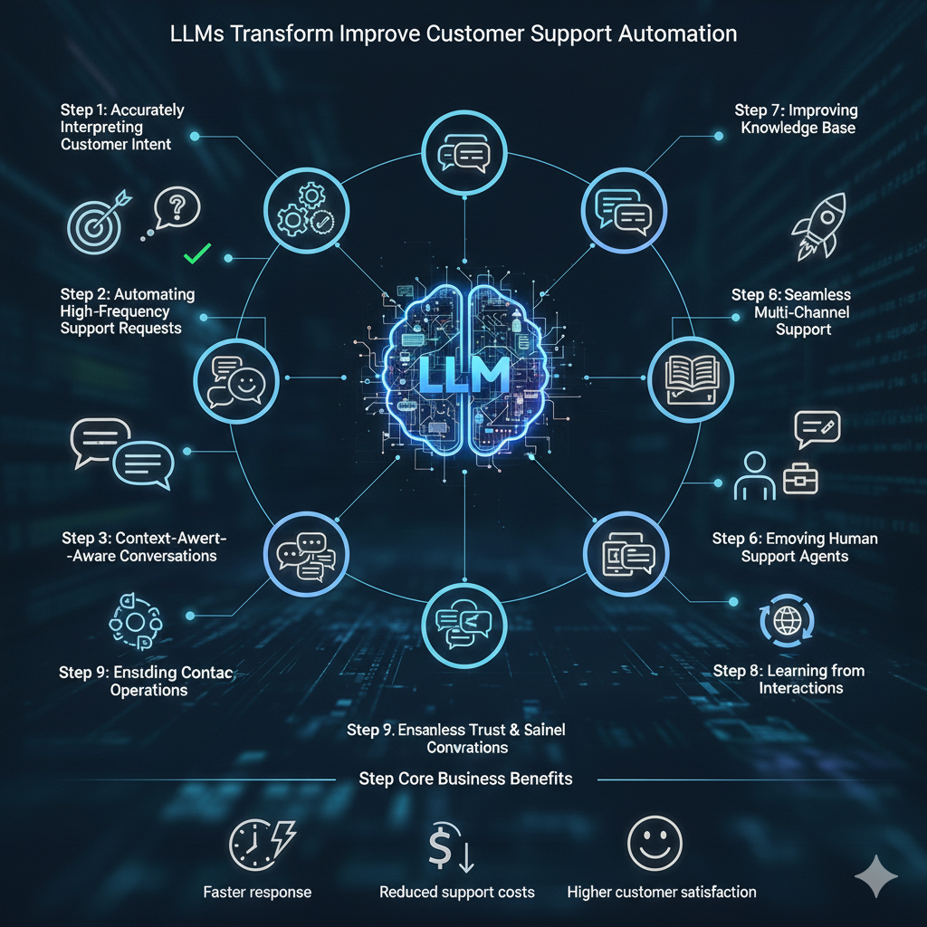 How LLMs Improve Customer Support Automation