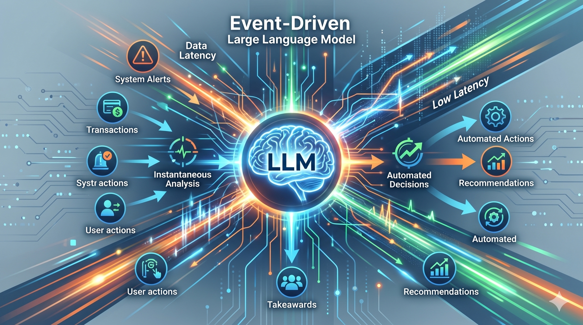 Event-Driven LLM Systems for Real-Time Decision Making