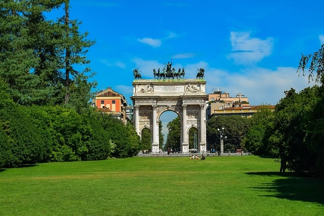 parco sempione, arco della pace, park