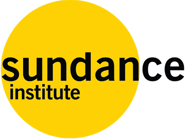 Sundance Institute logo with black text on a yellow circle background.