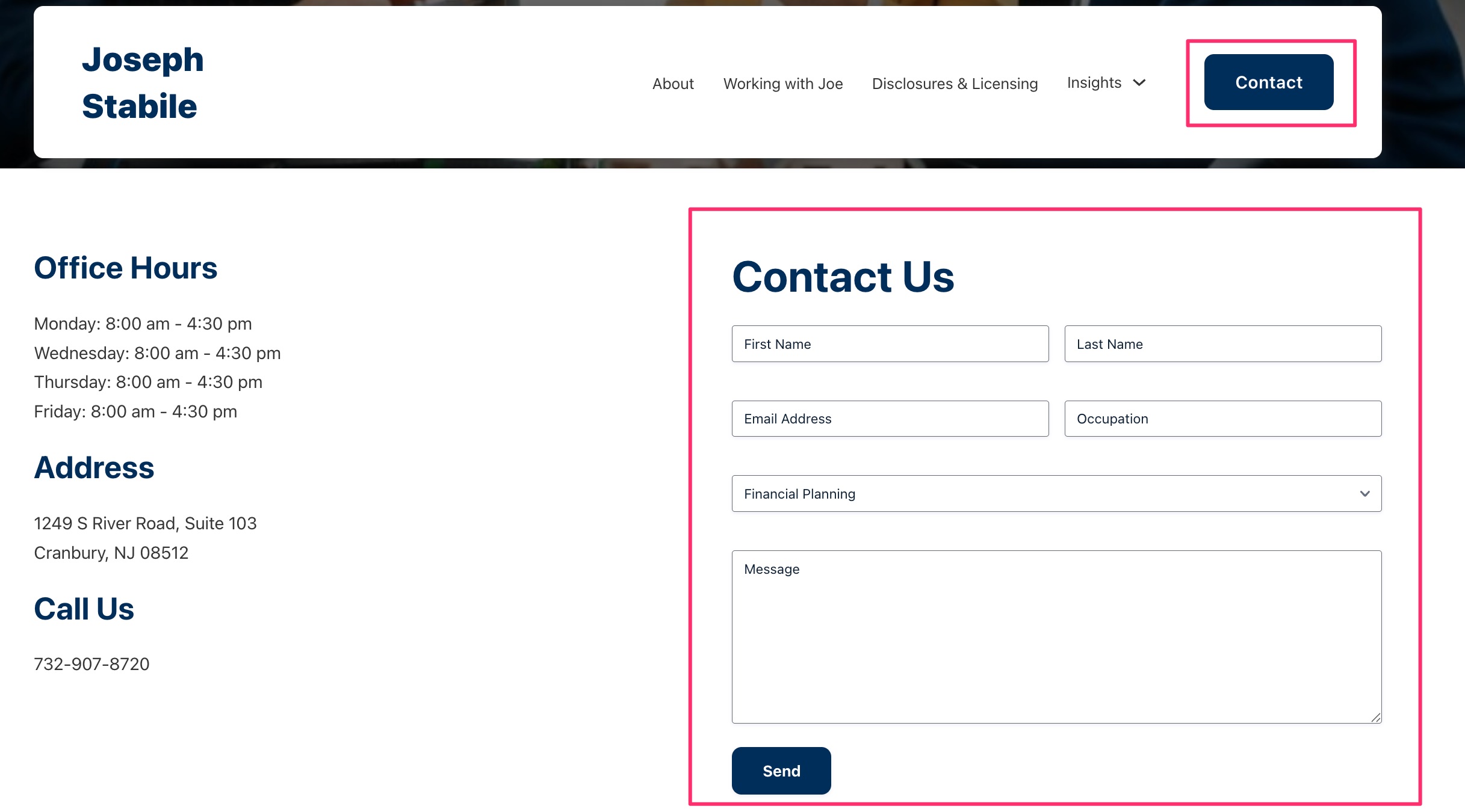 Contact Form - Marked Up