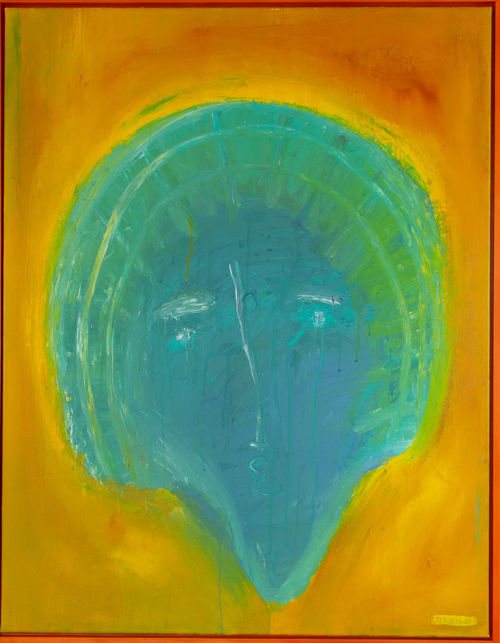 "frostbite", by ulrik schjebeck, acryllic on canvas, 2025