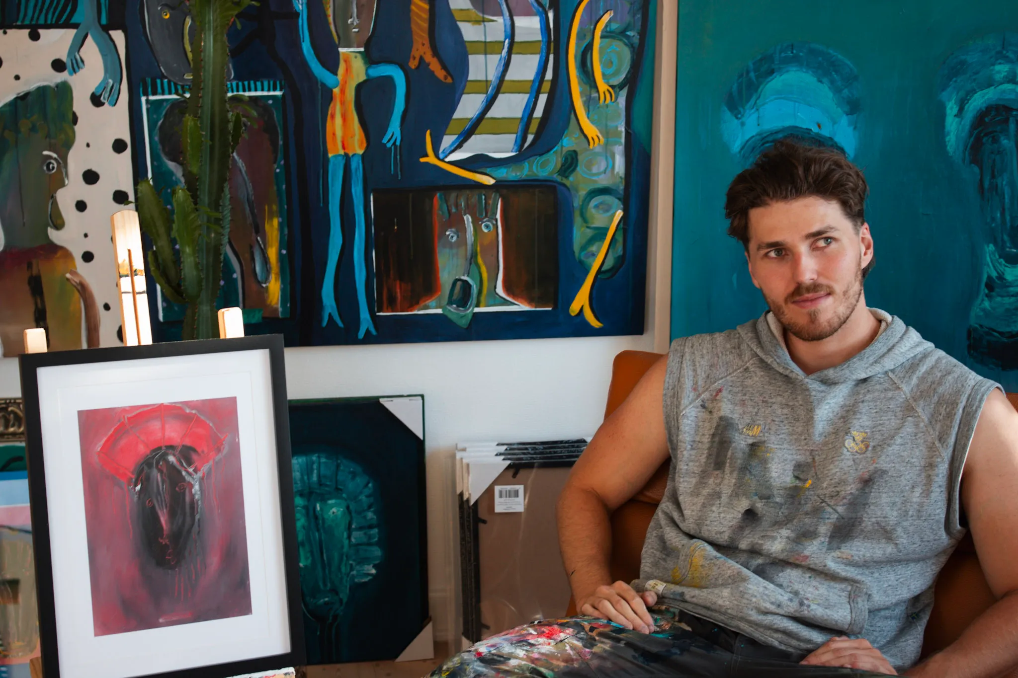 portrait of Ulrik Schjerbeck, danish artist