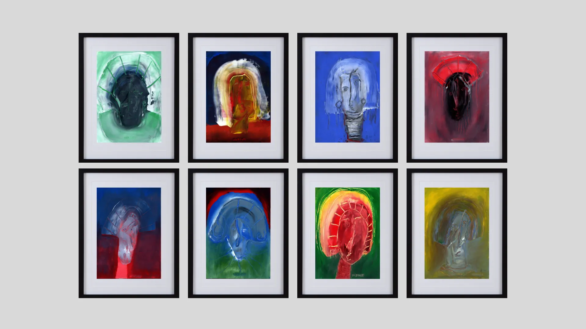 "Kuk kuk" by Ulrik Schjerbeck, ink on cotton paper, 2025