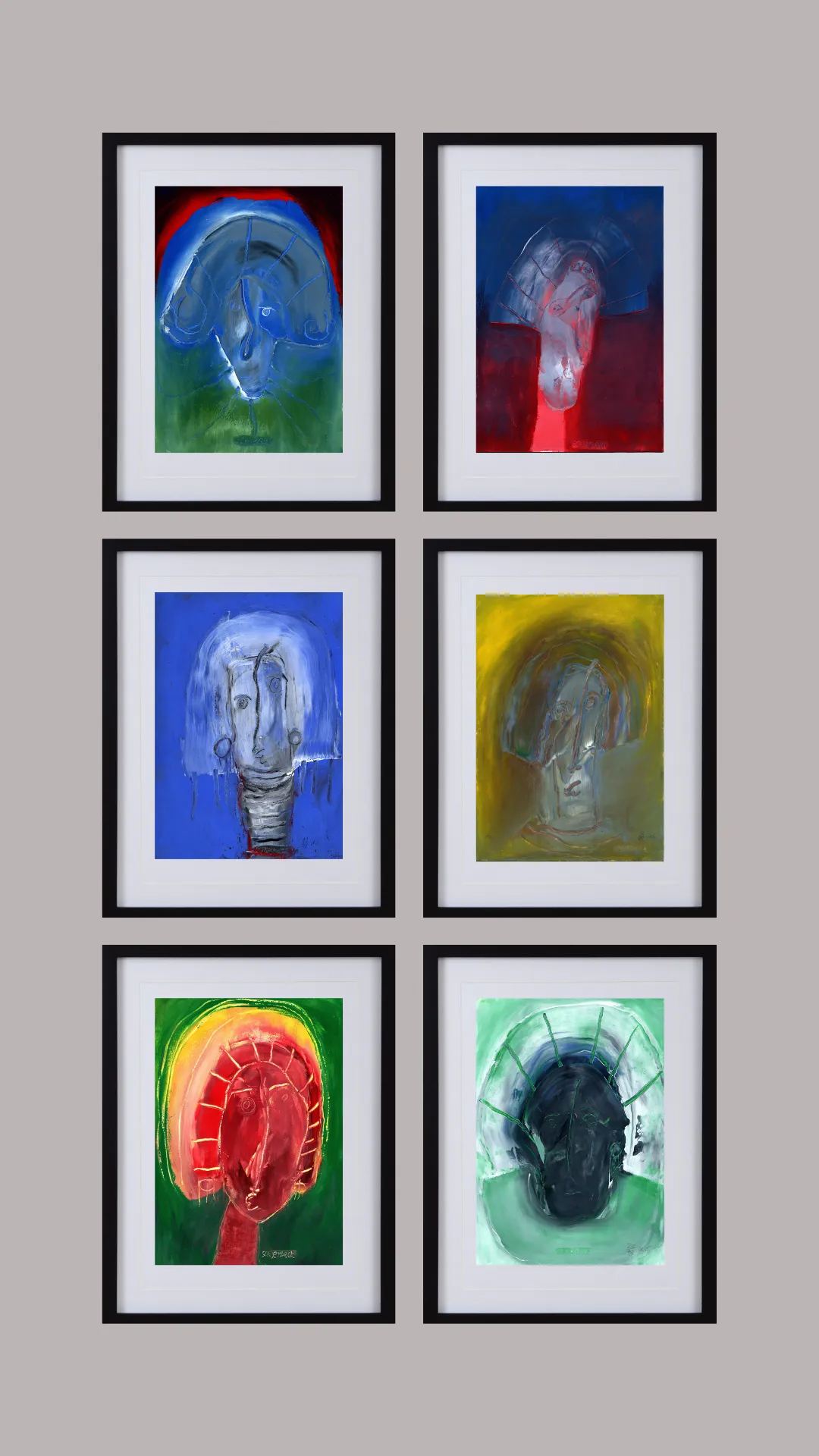 "Kuk kuk" by Ulrik Schjerbeck, ink on cotton paper, 2025