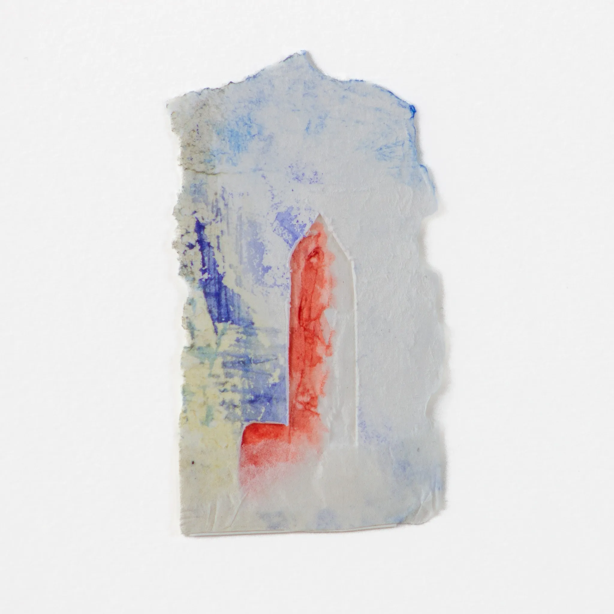 "Kirke", by ulrik schjerbeck, watercolor on paperclip, 2025