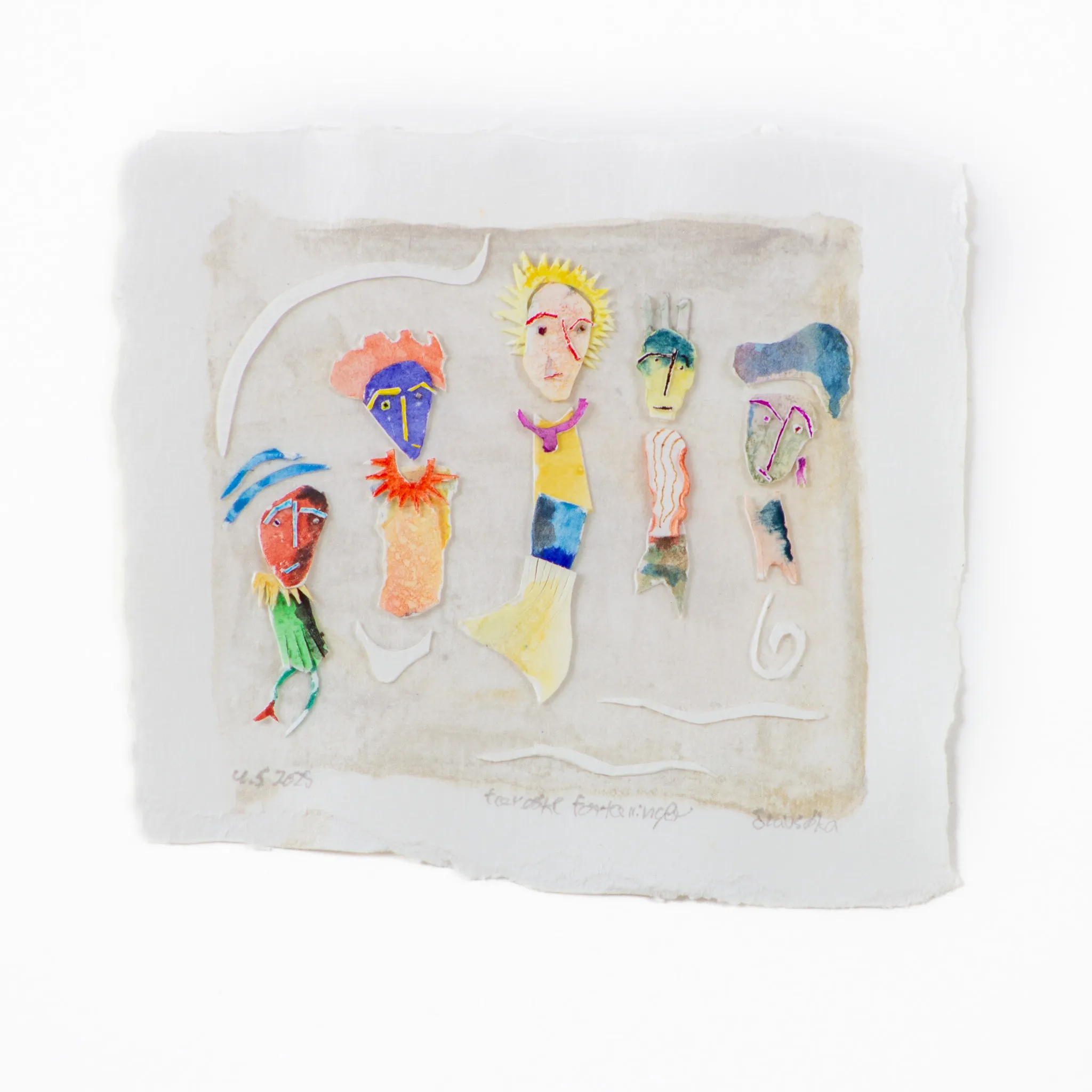 "no title", by ulrik schjerbeck, watercolor on paperclip, 2025