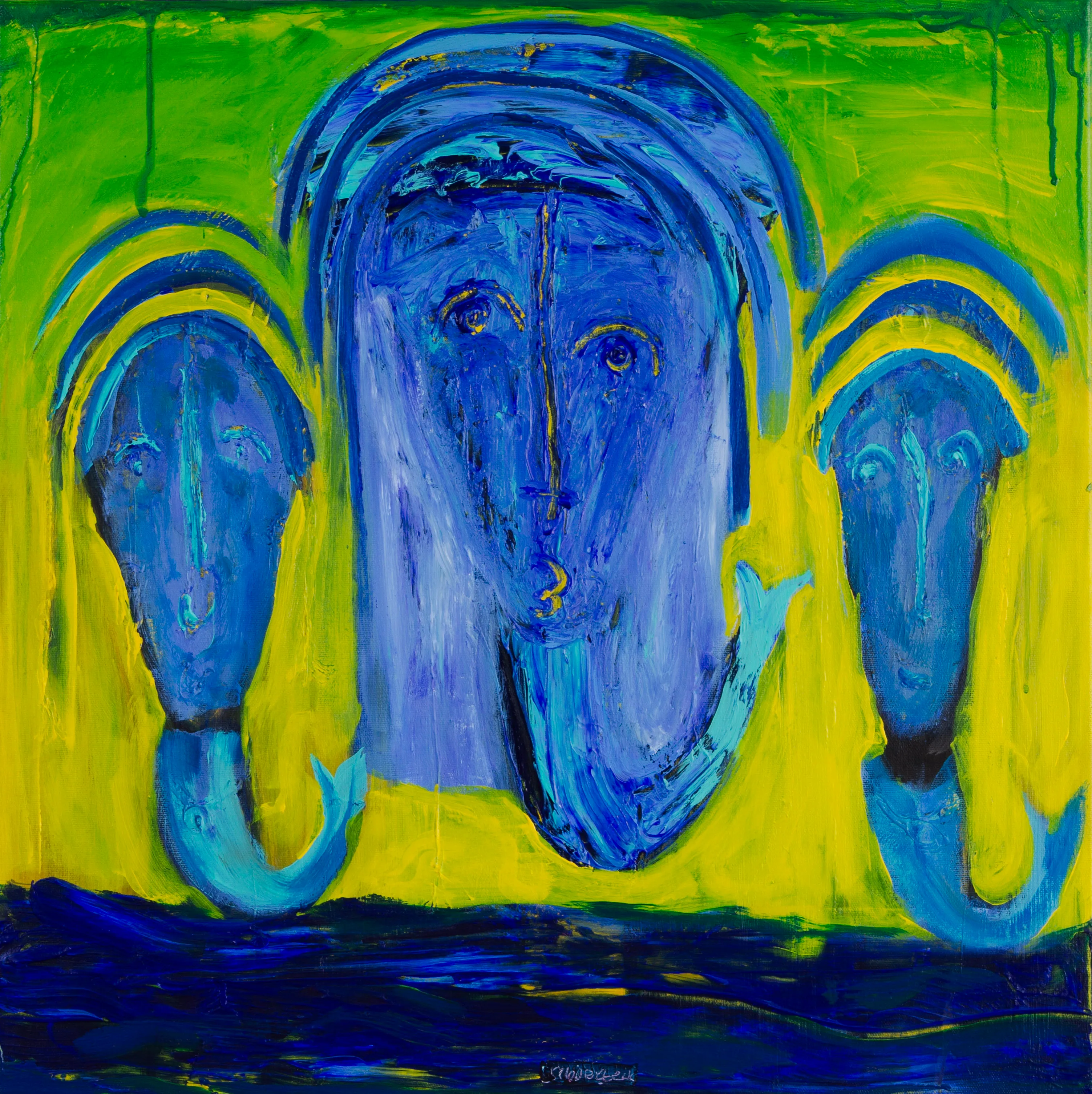 "Sælkvinder", by ulrik schjerbeck, acryllic on canvas, 2025