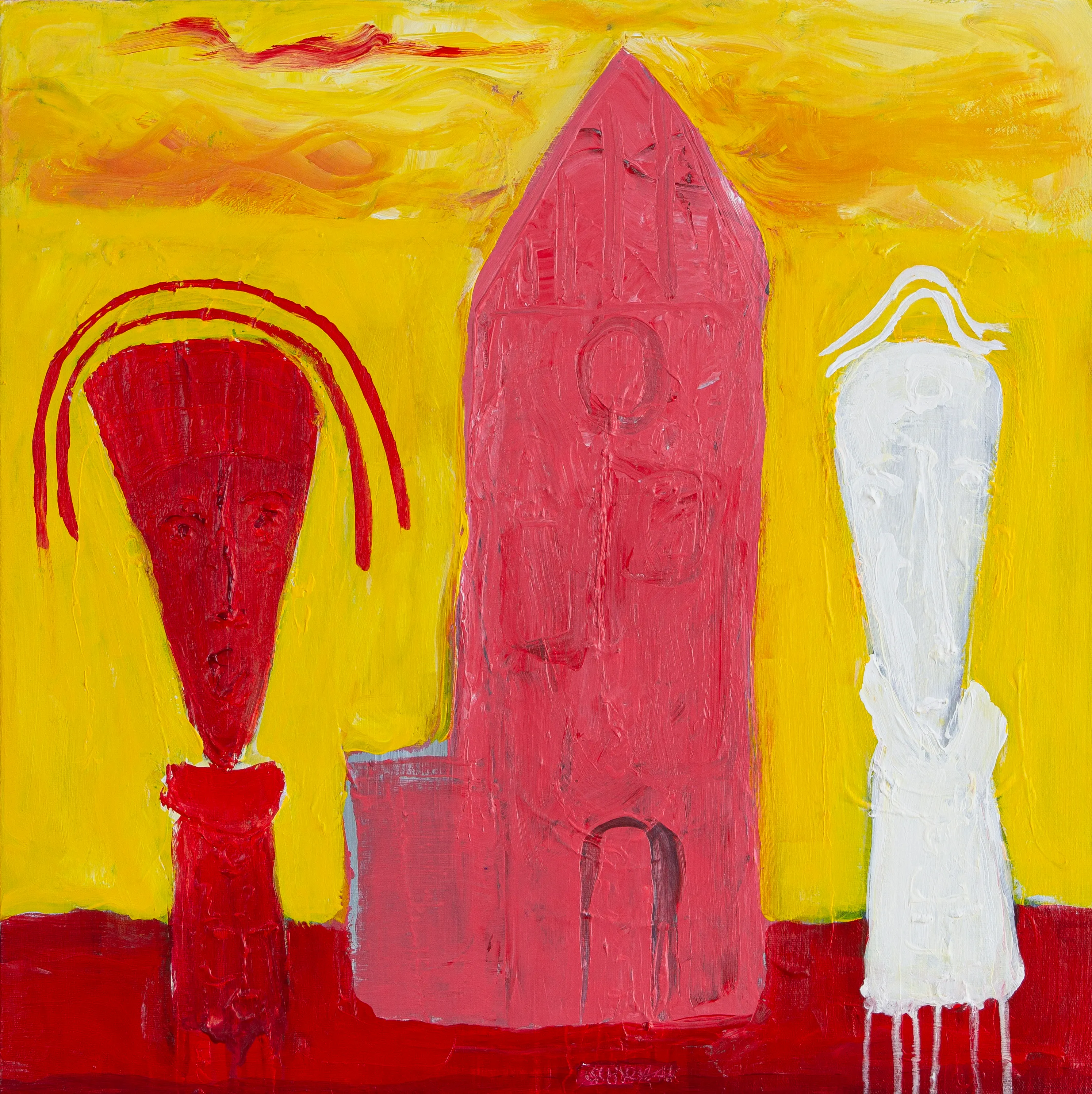 "Kirkens pragt", by ulrik schjerbeck, acryllic on canvas, 2025