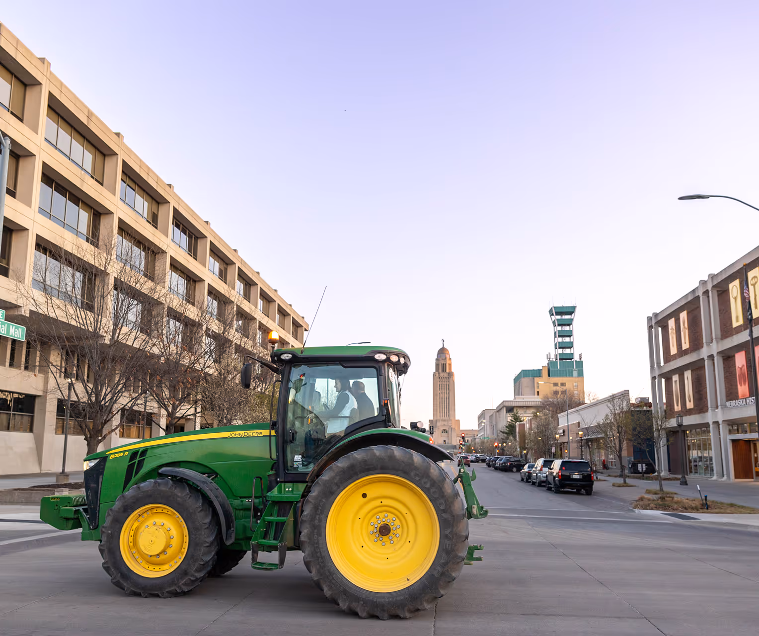 Tractor on a street