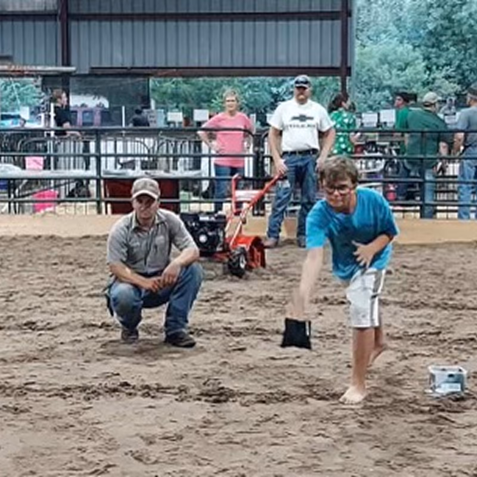 People playing a game